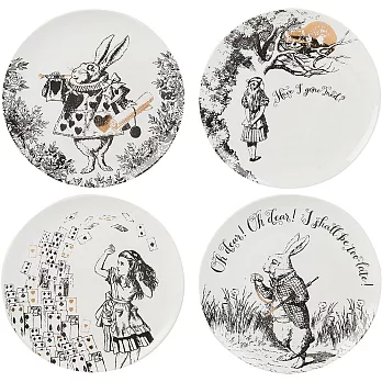 《CreativeTops》V&A淺餐盤4入(夢遊仙境20.5cm)