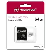 Transcend 創見 64GB U1 microSDXC UHS-I 300S 記憶卡