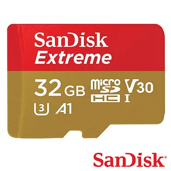 代理商公司貨 SanDisk 32GB 100MB/s Extreme U3 microSDHC V30 A1 記憶卡