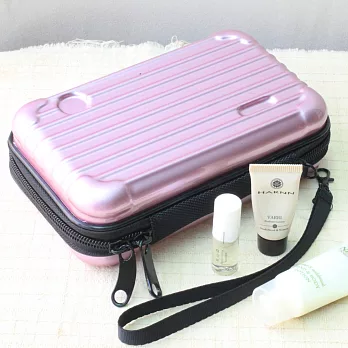 行李箱造型收納包、盥洗包、化妝包‧青春粉紫