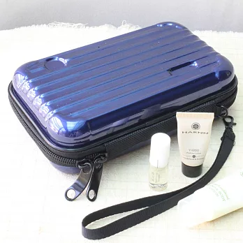 行李箱造型收納包、盥洗包、化妝包‧尊爵藍