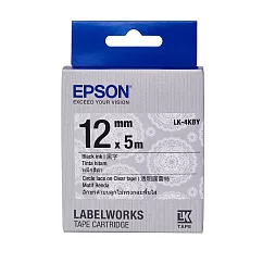 EPSON LK─4KBY C53S654470透明圓蕾絲標籤帶(12mm)
