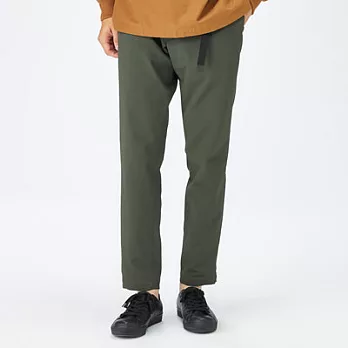 [MUJI無印良品]男速乾彈性聚酯纖維舒適長褲XL深綠
