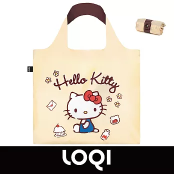 LOQI 防水購物袋 -三麗鷗授權 (Hello Kitty 手繪 KT12)