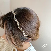 89zone 法式貴氣珠珠珍珠髮箍 1入 196100085白色