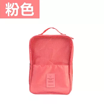 【E.dot】韓版大容量運動旅行收納鞋袋粉色