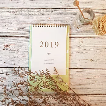 【Conifer 綠的事務】2019 文藝小清新直式桌曆綠