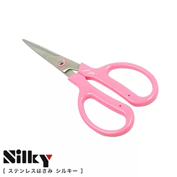【日本SILKY】手工藝專用剪刀-附止滑齒-粉紅-175mm