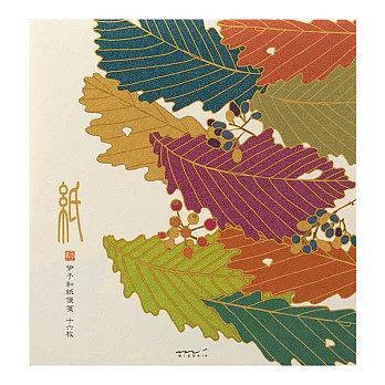 MIDORI JAPANWORKS日本名藝系列(秋季)-便箋-絹印紅葉