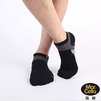 瑪榭 (加大版) FootSpa足弓腳踝加強透氣運動襪(27~30cm)XL黑灰