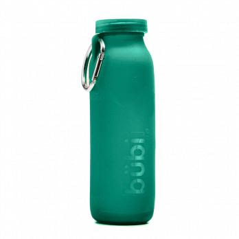 Bubi Bottle 矽膠摺疊多功能水壺 650ml 深綠色