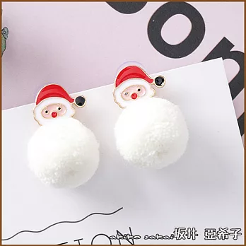 『坂井．亞希子』聖誕系列不對稱造型耳環 -聖誕老公公