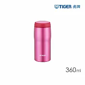 TIGER虎牌 304不鏽鋼保溫杯_日本製超輕量高效環保杯360ml(MJA-B036) 亮粉色