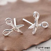 【Sayaka紗彌佳】925純銀個性甜美風格迷你小剪刀造型耳環