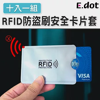 【E.dot】RFID安全防盜刷卡套(10入) 白色