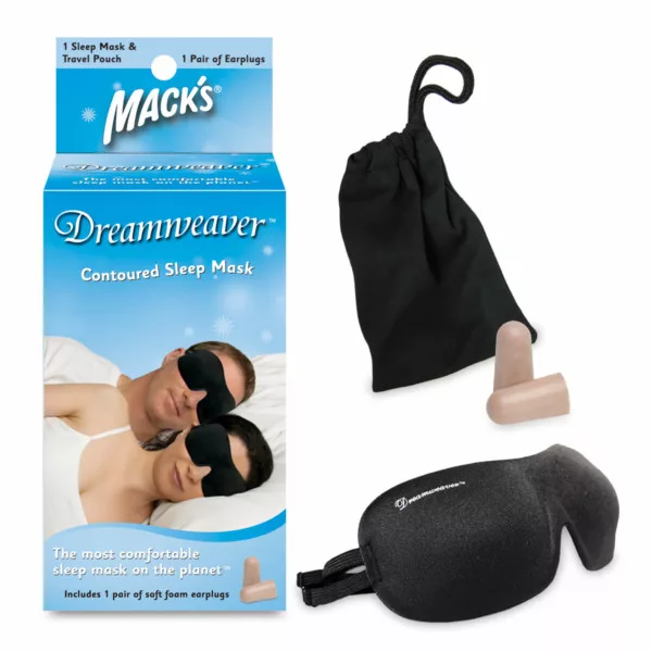 【淺眠者快速恢復套件】美國Macks Contoured Sleep Mask【眼罩 + 1耳塞】【B0039】