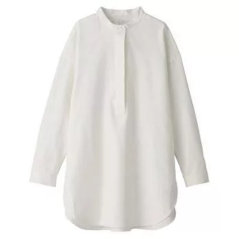 [MUJI無印良品]女新疆棉二重織長版衫XS~S白色