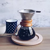 【Homely Zakka】咖啡時光手沖式玻璃咖啡壺附濾網