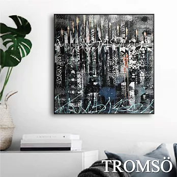 TROMSO北歐生活版畫有框畫-藍繪城市A WA82
