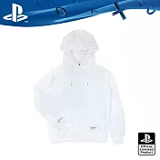PlayStation 立體鋼印Logo刷毛口袋連帽T(OLP-JBK-08)M白