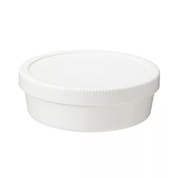 [MUJI無印良品]聚丙烯旋帽圓型便當盒/白色/205ml