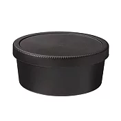 [MUJI無印良品]聚丙烯旋帽圓型便當盒/黑色/290ml