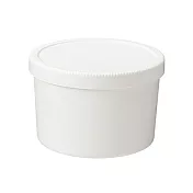 [MUJI無印良品]聚丙烯旋帽圓型便當盒/白色/460ml