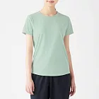 [MUJI無印良品]女聚酯纖維吸汗速乾短袖T恤S淡綠