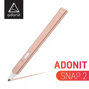 【Adonit 煥德】SNAP2 藍牙自拍觸控筆 (粉紅色／鸚鵡藍／太空灰)粉紅色