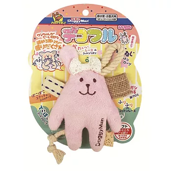 DoggyMan犬貓用粉紅兔絨毛玩具