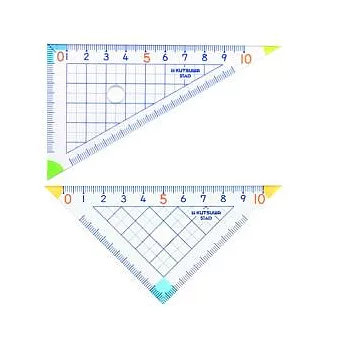 KUTSUWA 學生數學高級三角板透明