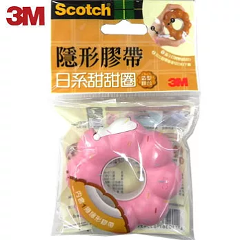 (2個1包)3M日系甜甜圈造型膠台-草莓12mm×11.4M