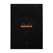 【Rhodia】N°18_A4上掀式筆記本_橫線留邊內頁80張_ 黑色