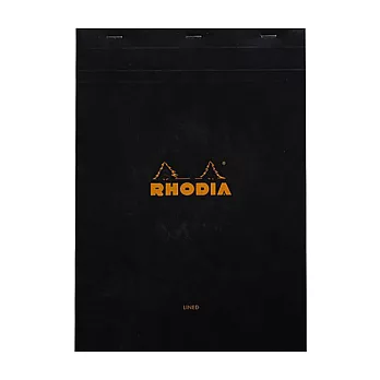 【Rhodia】N°18_A4上掀式筆記本_橫線留邊內頁80張_ 黑色
