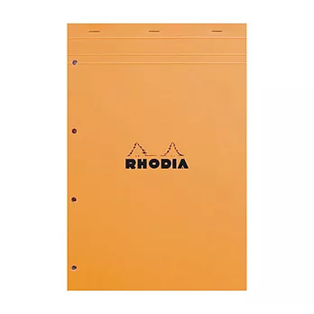 【Rhodia】N°20_A4+ 4邊孔上掀式筆記本_5x5點格內頁80張_ 橘色