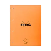 【Rhodia】橘皮側釘式 4邊孔 A4+ 橫線內頁_80張_