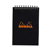 【Rhodia】Classic_A6 上掀線圈筆記本_方格內頁_ 黑色