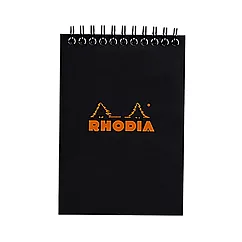 【Rhodia】Classic_A6 上掀線圈筆記本_方格內頁_ 黑色