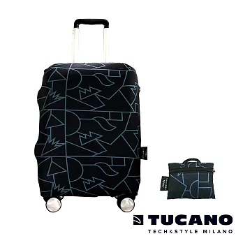 TUCANO X MENDINI 高彈性防塵行李箱保護套S-黑色