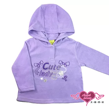 【天使霓裳-童裝】可愛女孩 棉質兒童連帽長袖上衣80淺紫