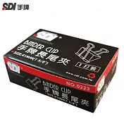 (2盒1包)SDI黑色長尾夾41MM-1盒12入