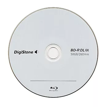 DigiStone 國際版 A+ 藍光 Blu-ray 6X BD-R DL 50GB 空白光碟片 (支援CPRM/BS) X 10P布丁桶