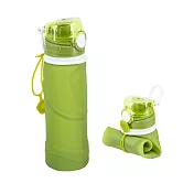【仁舟淨塑】捲捲矽水瓶 | 大地綠 750ml(水壺/隨行杯/環保水瓶)