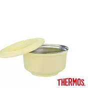 【THERMOS膳魔師】不鏽鋼兩用粉彩隔溫碗1.05L(A-DBOWL-YL)奶油黃