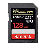 【SanDisk】Extreme PRO SDXC UHS-I U3 V30 128G 記憶卡(每秒讀170MB 寫90MB)