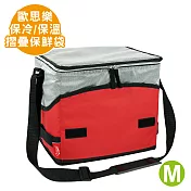 【Quasi】歐思樂摺疊保冷保溫袋-M紅(保鮮袋/保冰袋/保溫袋)