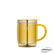 【THERMOcafe】凱菲不鏽鋼真空隔溫杯0.35L(DOM-350SH-LYL)粉黃色