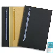 DM-306S6 方格頁(3本入) DATA MATE  B6 環保筆記本 BASIC簡約系列-棕、黑(顏色隨機)