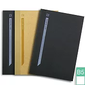 DM-308S5 空白頁(3本入) DATA MATE  B5 環保筆記本 BASIC簡約系列-棕、黑(顏色隨機)