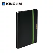 【KING JIM】A4可對折資料夾/10頁-黑色